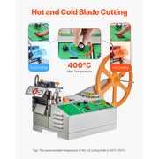 Bild in Galerie-Viewer laden, SucceBuy Automatic Webbing Cutting Machine Hot Cold Ribbon Cutting Machine with Adjustable Temperature LCD Display for Shoelaces
