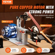 Charger l'image dans la visionneuse de galerie, Amocart Belt Grinder Sander 72 X 2-Inch Variable Speed Polisher 1500W Polishing Grinding Machine for Metalworking Knife Making
