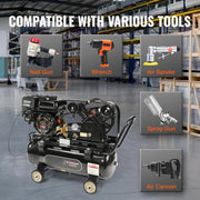Load image into Gallery viewer, SucceBuy 7HP/15HP Gas Power Air Compressor 10/20/30 Gallon Air Compressor Tank 115PSI Max Pressure for Construction Workshop - AMOCART
