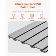 Charger l'image dans la visionneuse de galerie, Amocart 8x4ft White/Grey Slat Wall Paneling PVC Garage Slatwall with Accessories Adjustable Tool Storage Panel Fits for Display

