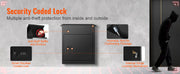 Bild in Galerie-Viewer laden, SucceBuy Package Delivery Boxes Galvanized Steel Wall Mount Waterproof Mailbox with Coded Lock Anti Theft Baffle for Curbside
