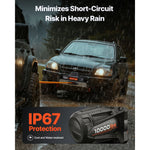 Amocart 10000/12000/13500 lbs Electric Winch 12V DC Truck Car Winch with 90 ft Synthetic Rope for Towing Off-Road SUV Jeep