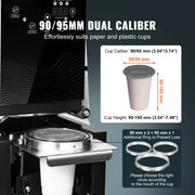 Load image into Gallery viewer, Amocart Fully Automatic Cup Sealing Machine 500-650 Cups/H Cup Sealer Machine fit 190mm Tall &amp; 90/95mm Cup for Milk Boba Tea
