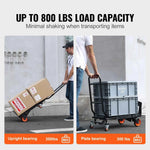 Amocart 300 lbs Folding Hand Truck Aluminum Lightweight Platform Cart Portable Telescopic Utility Dolly for Moving Shopping