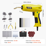 Amocart Plastic Welding Kit 220W Plastic Welder Gun w/ 800/1200 PCS Hot Staples Professional Hot Staple Welding Gun for Repair