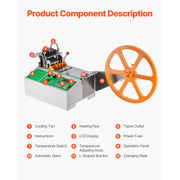 Bild in Galerie-Viewer laden, SucceBuy Automatic Webbing Cutting Machine Hot Cold Ribbon Cutting Machine with Adjustable Temperature LCD Display for Shoelaces
