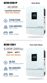 HLTNC Hybrid Solar Inverter 3.6kw 5.5kw 6.5kw 220v Pure Sine Wave Inverter 24V 48V On Grid Solar Charge Home Inversor with WiFi