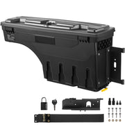 Load image into Gallery viewer, Amocart Truck Bed Storage Box Passenger Side Lockable Lid Waterproof ABS Wheel Well with Password Padlock Tool Box for Trucks
