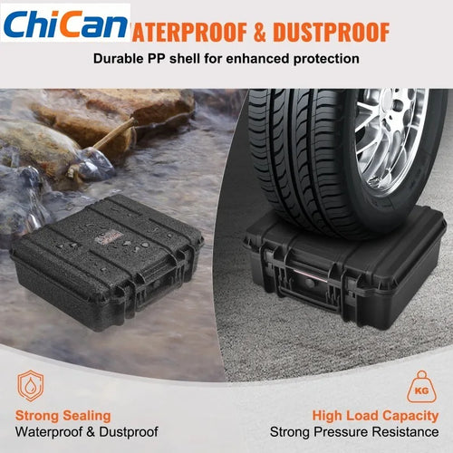【Upgraded】SucceBuy Hard Pistol Cases w/ Pre-cut PU Foam Lining Waterproof Dustproof Hard Gun Case for 1/2/5/6 Pistol Lockable Pi