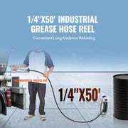 Load image into Gallery viewer, Amocart 33/50/66ft Fuel Hose Reel Extra Long Retractable Spring Driven Auto Swivel Rewind for Auto Repair Heavy Industries
