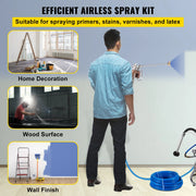 Charger l'image dans la visionneuse de galerie, SucceBuy Kit Tuyau de Pulvérisation de Peinture Airless 15 m 3600 psi Tube Fibre Haute Pression Poteau 20 cm Incluant Buse 517 et Protecteur de Buse
