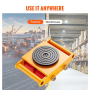 Load image into Gallery viewer, Amocart All-Steel Industrial Machinery Mover Pallet Trolley 6T Small Carrying Tank W/ 360Degree Rotation for Transporting Cargo
