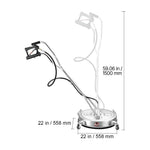Amocart Pressure Washer Surface Cleaner PE/Stainless Steel Pressure Washer Attachments with 4 Wheels for Concrete Patio Deck