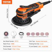 Load image into Gallery viewer, SucceBuy Random Orbital Sander 350W Brushless 10000 PRM 6 Variable Speed Electric Orbital Sander for Woodworking Detail Sanding

