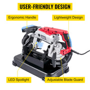Load image into Gallery viewer, SucceBuy Portable BandSaw 5Inch Cutting Capacity Cordless Variable Speed 10Amp Motor Deep Cut Bandsaw for Metal Wood Pipes Rebar
