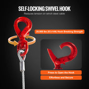 Load image into Gallery viewer, SucceBuy 50/75/100ft Galvanized Steel Winch Cable 3/8in Breaking Strength Wire Winch Rope for SUV Large Off-Road Vehicle - AMOCART
