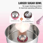 Amocart Electric Cotton Candy Machine Candy Floss Maker Commercial Cotton Candy Machine w/ Stainless Steel Bowl and Sugar Scoop
