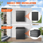 Amocart Package Delivery Boxes Galvanized Steel Wall Mount Waterproof Mailbox with Coded Lock Anti Theft Baffle for Curbside