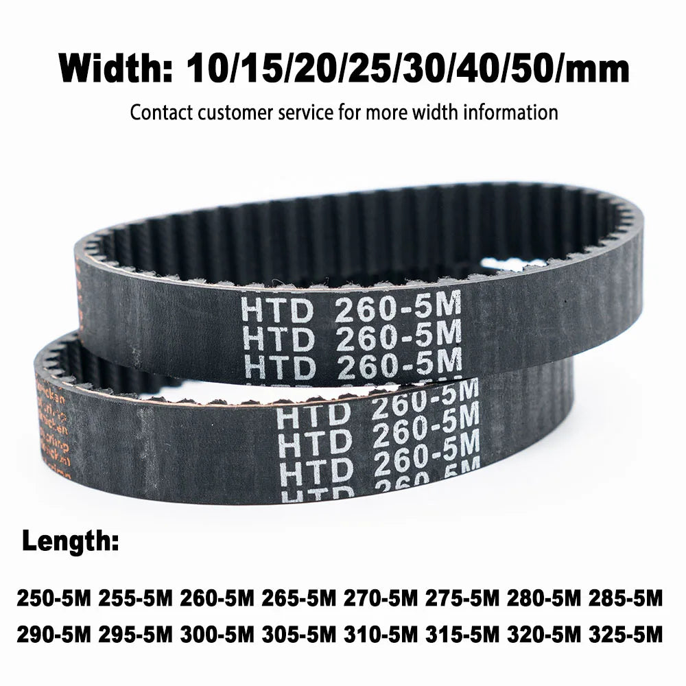 Fast Delivery HTD 5M Timing Belt 250 255 260 265 270 275 280 285 290 295 300 305 310 315 320 325 for Engraving Machine Conveyor