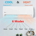 Mini Split Air Conditioner Inverter, 19 SEER 115V Energy Saving Split-System AC w/Pre-Charged Condenser Customized
