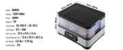 Load image into Gallery viewer, Amocart 5 Tray Food Dehydrator Machine 300W Stainless Steel Electric Food Dryer w/ Digital Adjustable Timer &amp; Temperature
