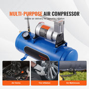Load image into Gallery viewer, SucceBuy 12V Air Compressor with Tank 3/6L Train Horn Air Compressor 120psi Air Compressor System for Train Horn/Inflating Tire

