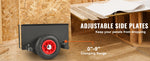 SucceBuy 600 lbs Panel Slab Dolly Terrain Moving Cart with Pneumatic Wheels Adjustable Clamp for Drywall Sheet Material Handling