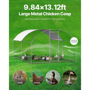 Load image into Gallery viewer, Amocart Metal Chicken Coop 9.8x13.1x6.5ft with Cover Doom Roof Hen House with Security Lock Outdoor Duck Rabbit Cage for Yard
