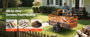 Load image into Gallery viewer, Amocart Garden Utility Trailer 28 Cu.Ft. &amp; 1800lbs ATV UTV Trailer Tow Behind Steel Dump Trailers for Lawn Tractor Garden Waste
