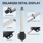 Load image into Gallery viewer, Mini telescopic linear actuator small micro 6V/12V/24VDC electric reciprocating lifting linear actuator stroke range 10-200mm
