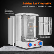 Load image into Gallery viewer, SucceBuy Shawarma Grill Machine13 lbs Chicken Shawarma Cooker Gas Vertical Broiler Gyro Rotisserie Oven Doner Kebab for Home - AMOCART

