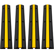 Load image into Gallery viewer, Rubber Speed Bump 1 Channel Driveway Cable Protector Ramp Wire Cover Cord Guard for Parking Lot Warehouses Traffic
