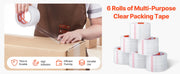 Bild in Galerie-Viewer laden, SucceBuy 6/24 Rolls 7.6CM 70M High Viscosity Clear Adhesive Tape Transparent Packaging Tape for Office Wrapping Express Packing
