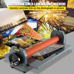 Amocart 39.3"x0.71" Manual Cold Roll Laminator Machine Document Plasticizer Fits for Poster Painting Photo Book Cover A3 A4
