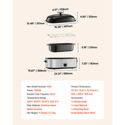 Load image into Gallery viewer, SucceBuy Roaster Oven Electric Roasting Pan Adjustable Temperature Fast-Cooking Turkey Roaster Defrost &amp; Warm Function for Home - AMOCART
