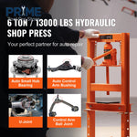 SucceBuy Hydraulic Shop Press 6T H-Frame Hydraulic Garage/Shop Floor Press  Press with Plates for Garage