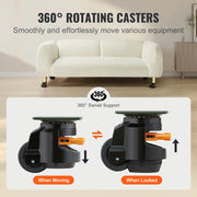 Load image into Gallery viewer, SucceBuy 4Pcs Leveling Casters Heavy Duty Swivel Caster Wheels with Handle Design Height Adjustable Feet for Workbench Machine
