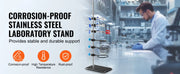Bild in Galerie-Viewer laden, Amocart Lab Stand Support Laboratory Retort Support Stand Set Steel Lab Stand 23.6" Rod and 8.3" x 5.3" Cast Iron Base w/ Clamp
