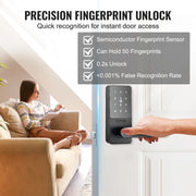 Load image into Gallery viewer, Amocart Smart Lock 5 in 1 Smart Door Knob Fingerprint Deadbolt with App Control Bluetooth Smart Lock Keyless Entry Door Lock

