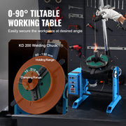 Bild in Galerie-Viewer laden, SucceBuy Rotary Welding Positioner 30KG 0-90° Welding Positioning Turntable Table 1-12RPM Welding Torch Stand Holder for Cutting
