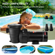 Load image into Gallery viewer, Amocart Swimming Pool Pump 1.5HP / 2.0HP Single Speed Pumps for Above Ground Pool with Strainer Filter Basket ETL Certification
