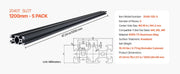 Load image into Gallery viewer, SucceBuy Linear Rail 4-5 PCS 1000mm/1200mm/1500mm/2000mm T Slot 2040 Aluminum Extrusion Profile for 3D Printer, CNC Machine DIY
