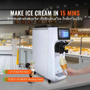 Bild in Galerie-Viewer laden, SucceBuy Commercial Ice Cream MachineSingle Flavor Countertop Soft Serve Ice Cream Maker Touch Screen Auto Clean Pre-cooling
