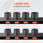 SucceBuy Axle Nut Impact Socket Set 3/4" Drive 6-Point 8-Piece SAE Spindle Nut Socket Set CR-MO Heat Treated Large Socket Set