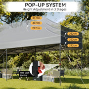Charger l'image dans la visionneuse de galerie, Aoxun 10x20FT Pop Up Gazebo Heavy Duty Instant Canopy Tent with Sides Waterproof Outdoor Shelter for Garden Party BBQ with Wheeled Bag
