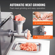 Load image into Gallery viewer, SucceBuy 550W 850W 1500W 1800W Commercial Electric Meat Bandsaw Stainless Steel Frozen Meat Cutter with Blade for Rib Pork Beef - AMOCART
