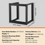 Amocart 9U Wall Mount Rack 150lbs Max Load Capacity Open Frame Server Network Rack with Cage Nuts Screw for Server IT Equipment