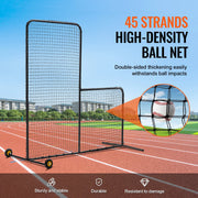 Load image into Gallery viewer, SucceBuy L Screen Baseball for Batting Cage 7x7 ft Softball Safety Screen Body Protector Portable Batting Screen with Carry Bag - AMOCART
