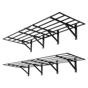 Load image into Gallery viewer, SucceBuy 2-Tier Wall Garage Shelving Wall Mounted Shelving Unit 24x72in 800lbs Per Shelf Floating Storage Metal Rack for Garage

