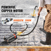 Load image into Gallery viewer, SucceBuy Electric Concrete Vibrator 1300W 16000 VPM 2HP Copper Motor Handheld Portable Pencil Remove Air Bubble and Level - AMOCART
